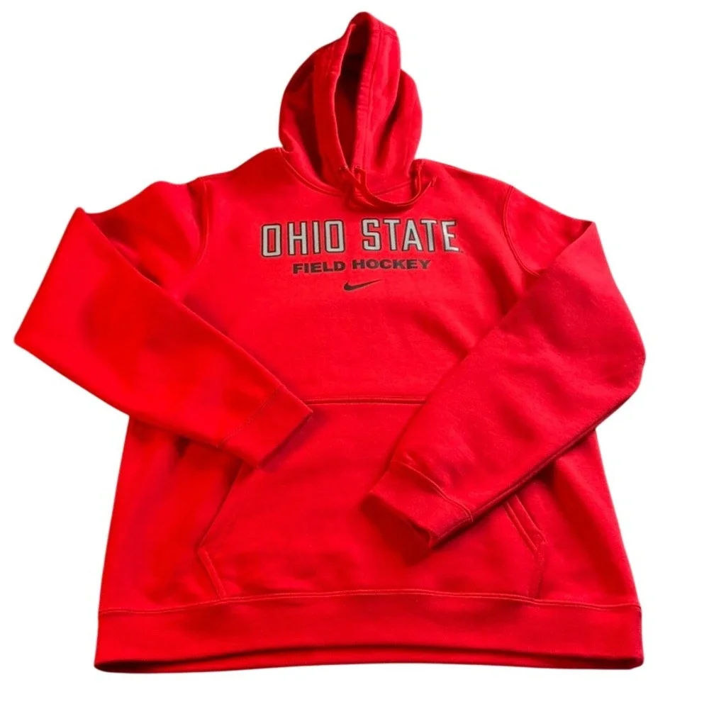 Nike Ohio State Field Hockey Hoodie‎ Men's Medium Red Pullover Sweatshirt OSU
